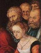 CRANACH, Lucas the Elder Christ and the Adulteress (detail) dfh China oil painting reproduction